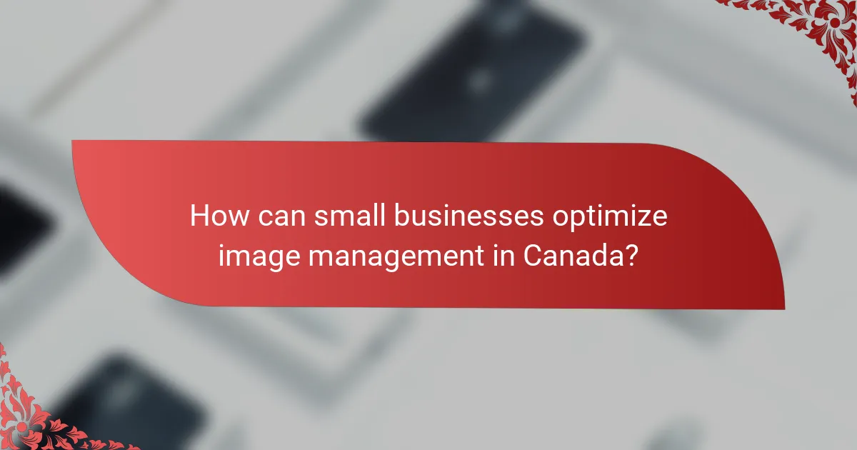 How can small businesses optimize image management in Canada?