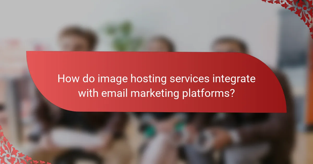 How do image hosting services integrate with email marketing platforms?