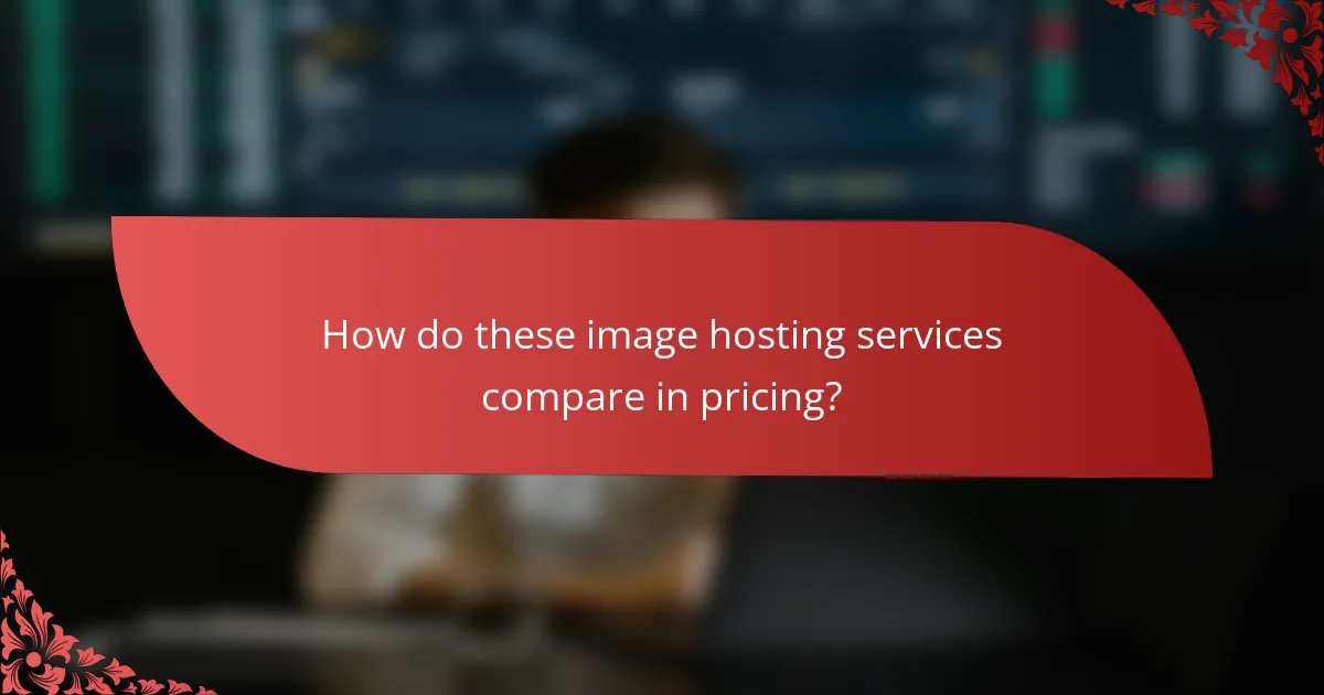 How do these image hosting services compare in pricing?