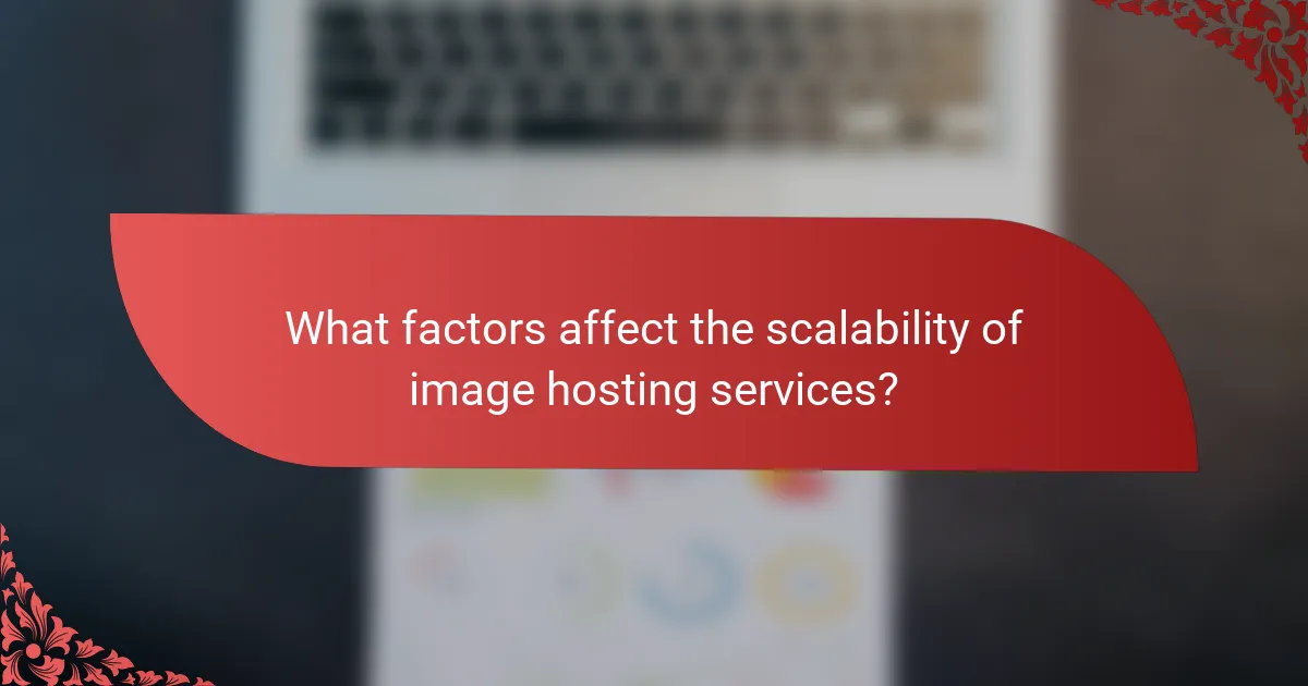 What factors affect the scalability of image hosting services?