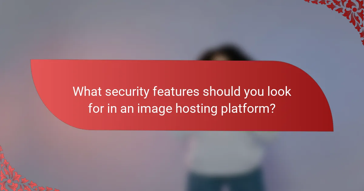 What security features should you look for in an image hosting platform?